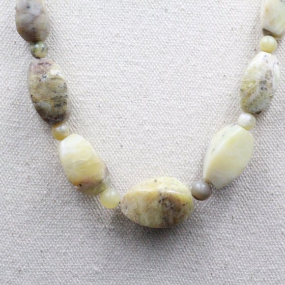 DTR JAY KING STERLING SILVER YELLOW SPECKLED AGATE BEAD NECKLACE - Picture 5 of 10